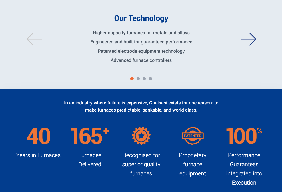 Ghalsasi Group – Industrial Engineering Website - Challenge