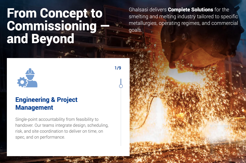 Ghalsasi Group – Industrial Engineering Website - Solution