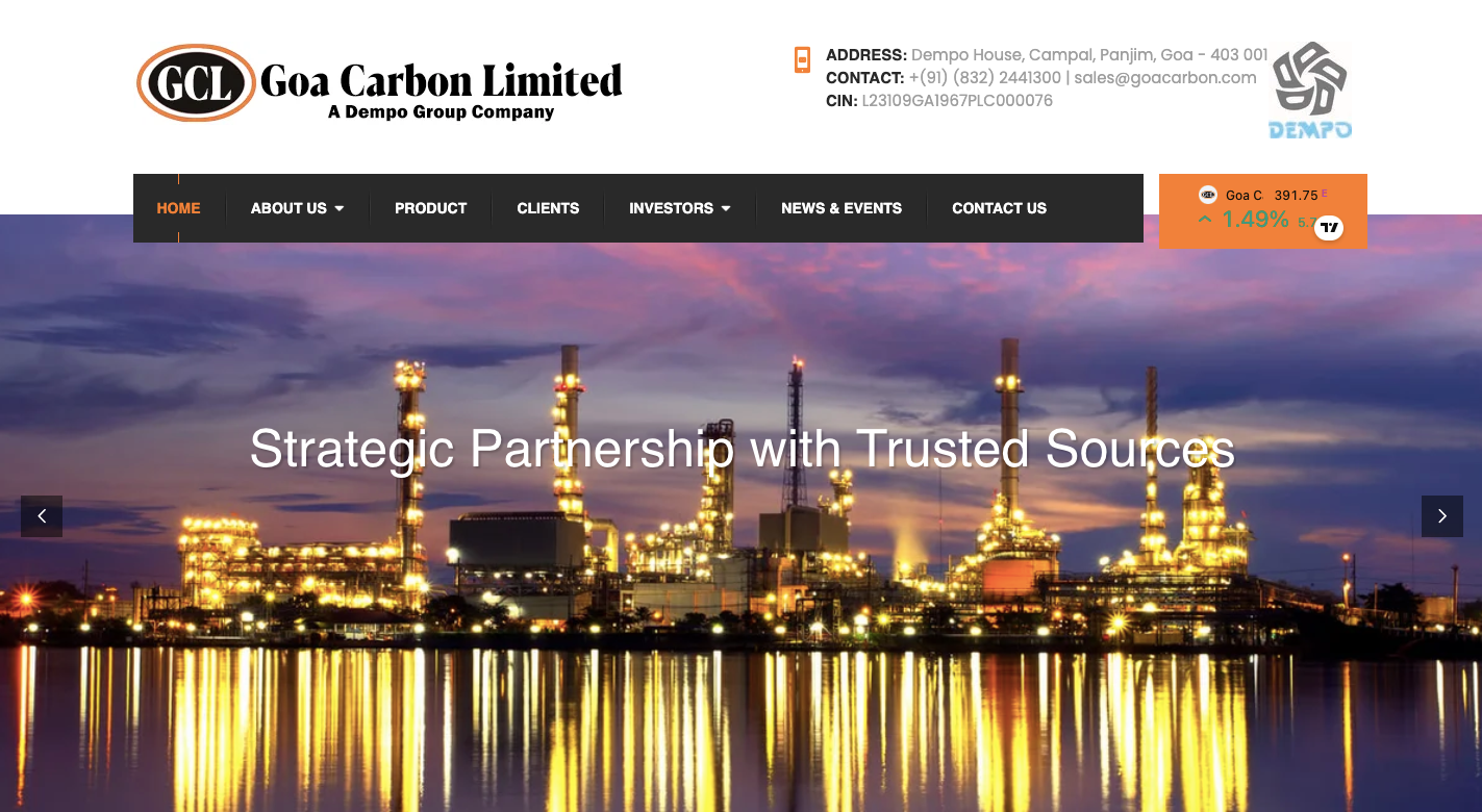 Goa Carbon – Corporate Website